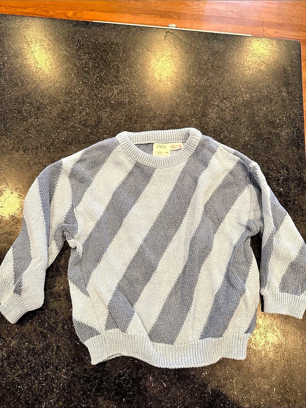 Zara Color Block Crewneck Sweater